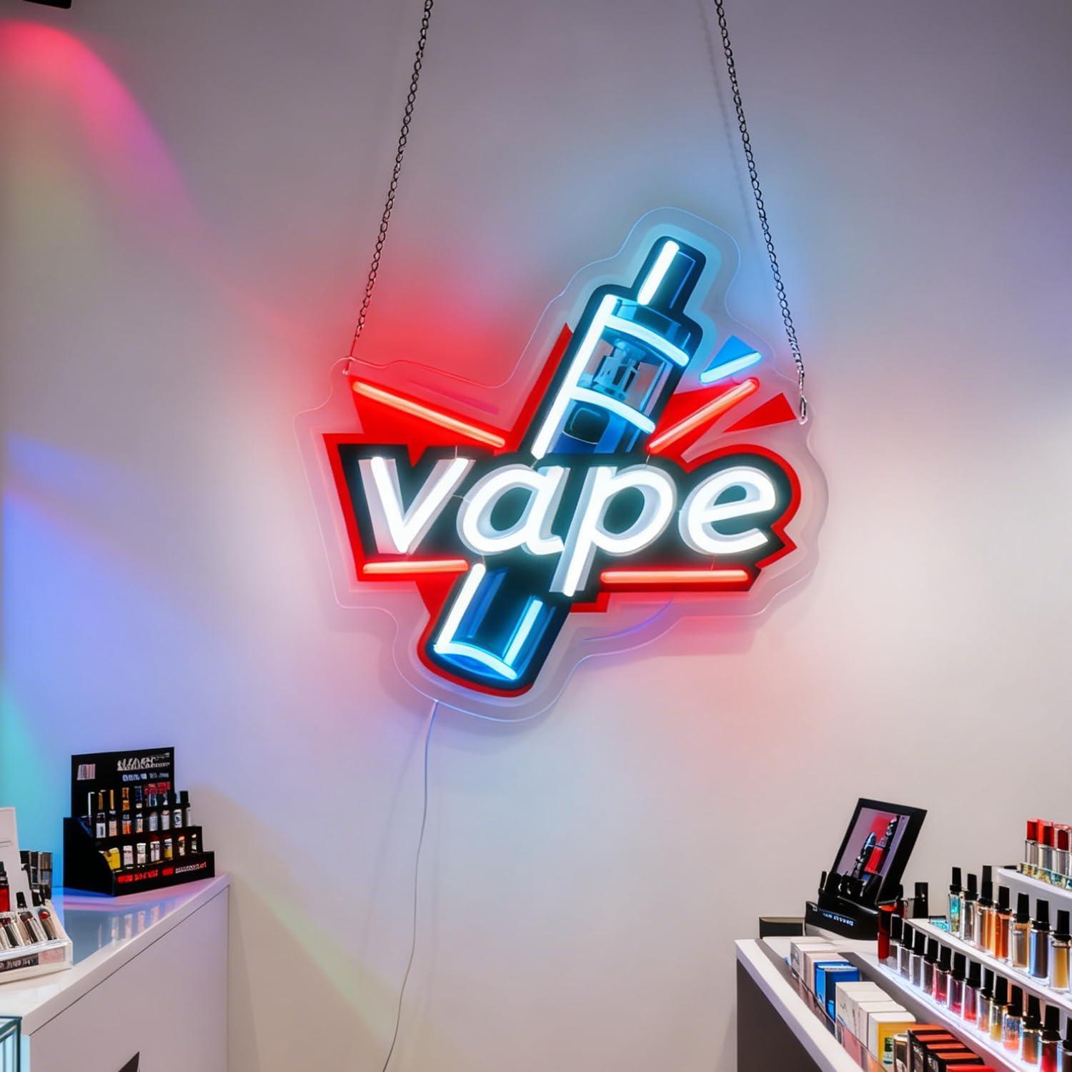 Letreiro Neon Vape USB com LED - Vaping Store avaliação e preço