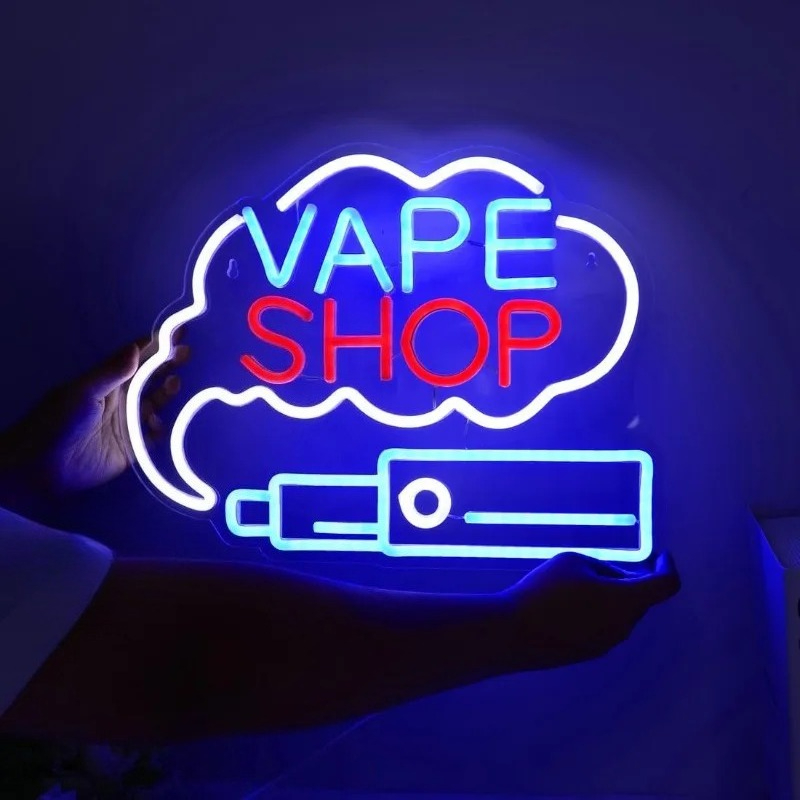 Led vape shop fumaça sinal de  - Vaping Store avaliação e preço
